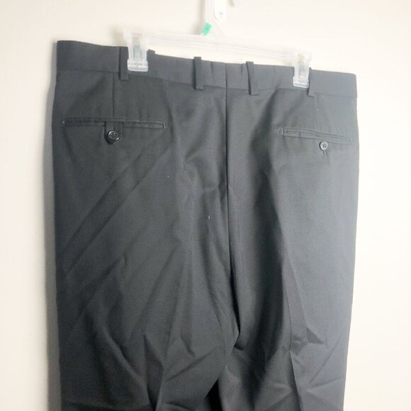 Murano Innovative XLA Comfort Black Mens Plated Front Trousers Dress Pants 38R - Picture 9 of 10